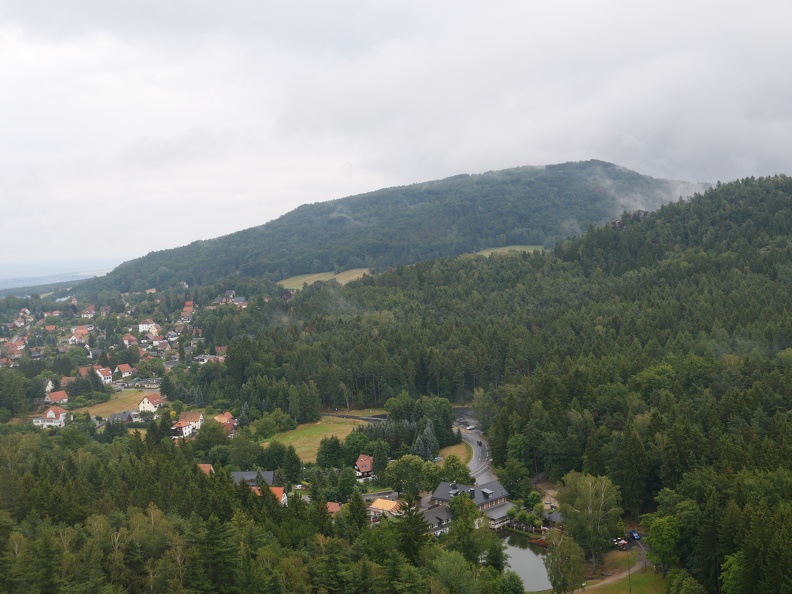 Blick von Jonsdorfer Felsen Richtung Jonsdorf