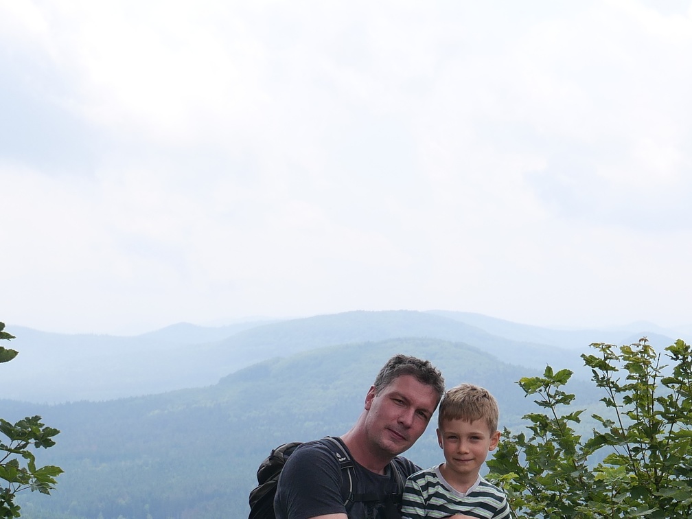 Aussicht vom Berggipfel Lausche